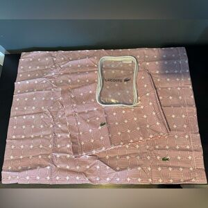 (2) 100% Cotton Lacoste Standard Size Geometric Pattern Pillowcases